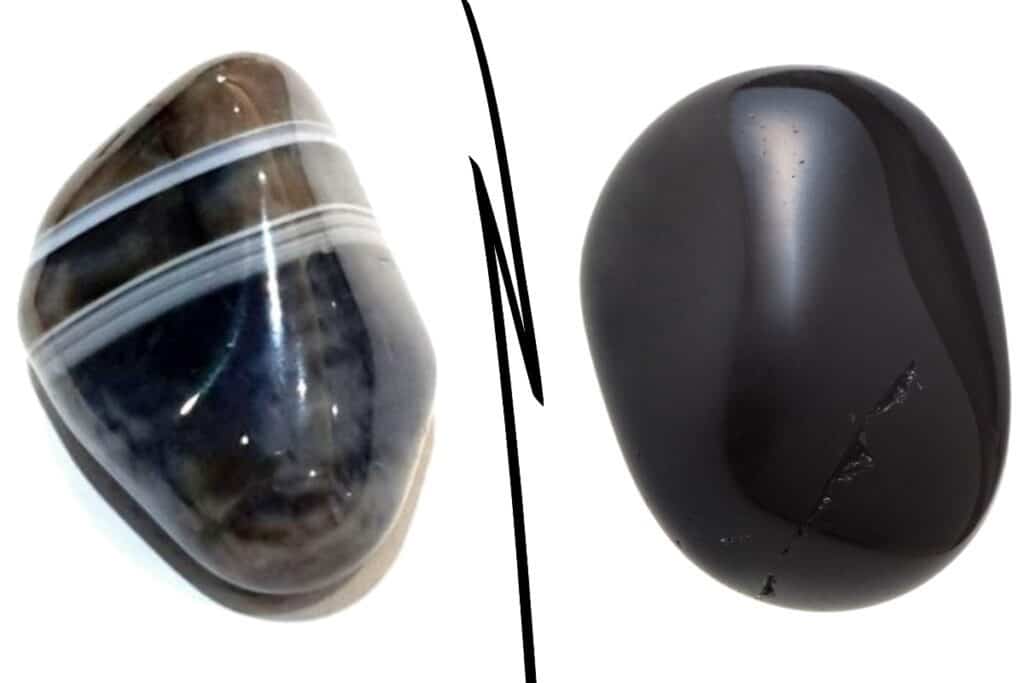Différences entre agate noire et onyx noir